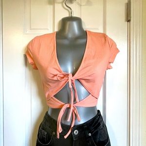 Love Tree Tie Crop Top